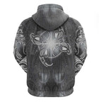 New Zealand Matariki Ururangi Zip Hoodie Maori Moko Grey Galaxy
