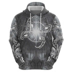 New Zealand Matariki Ururangi Zip Hoodie Maori Moko Grey Galaxy