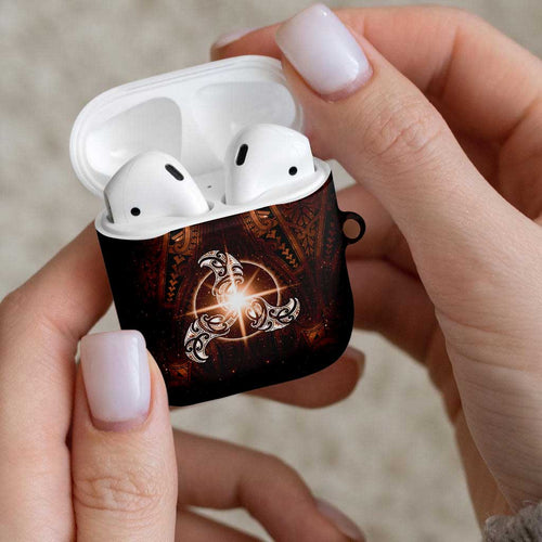 New Zealand Matariki Tupuanuku AirPods Case Maori Moko Brown Galaxy