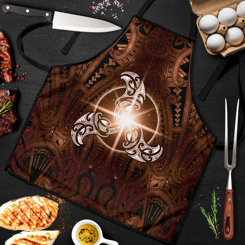 New Zealand Matariki Tupuanuku Apron Maori Moko Brown Galaxy