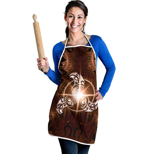 New Zealand Matariki Tupuanuku Apron Maori Moko Brown Galaxy