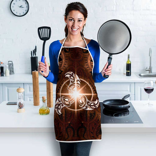New Zealand Matariki Tupuanuku Apron Maori Moko Brown Galaxy