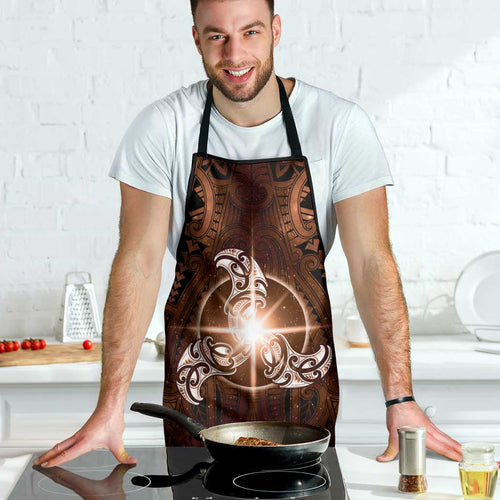 New Zealand Matariki Tupuanuku Apron Maori Moko Brown Galaxy