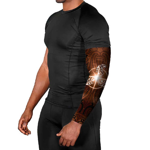 New Zealand Matariki Tupuanuku Arm Sleeves Maori Moko Brown Galaxy