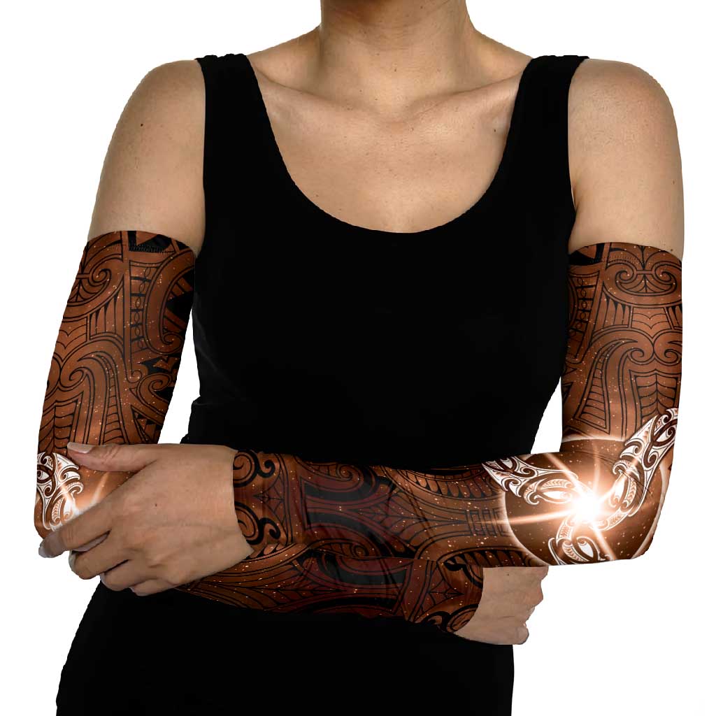 New Zealand Matariki Tupuanuku Arm Sleeves Maori Moko Brown Galaxy
