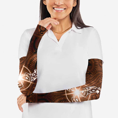New Zealand Matariki Tupuanuku Arm Sleeves Maori Moko Brown Galaxy