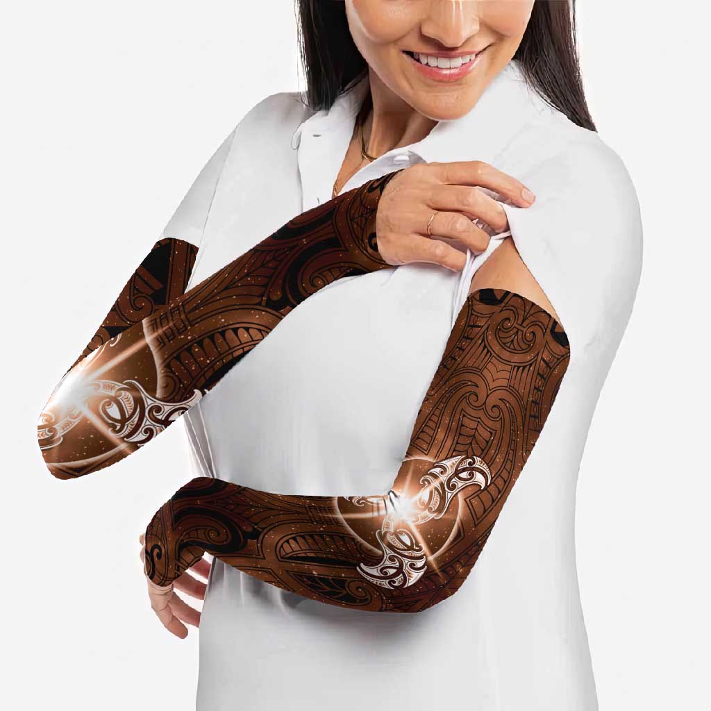 New Zealand Matariki Tupuanuku Arm Sleeves Maori Moko Brown Galaxy