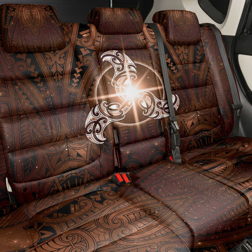 New Zealand Matariki Tupuanuku Back Car Seat Cover Maori Moko Brown Galaxy