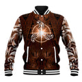 New Zealand Matariki Tupuanuku Baseball Jacket Maori Moko Brown Galaxy