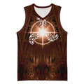 New Zealand Matariki Tupuanuku Basketball Jersey Maori Moko Brown Galaxy
