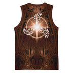 New Zealand Matariki Tupuanuku Basketball Jersey Maori Moko Brown Galaxy