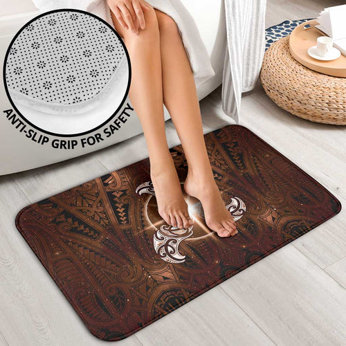 New Zealand Matariki Tupuanuku Bathroom Set Maori Moko Brown Galaxy