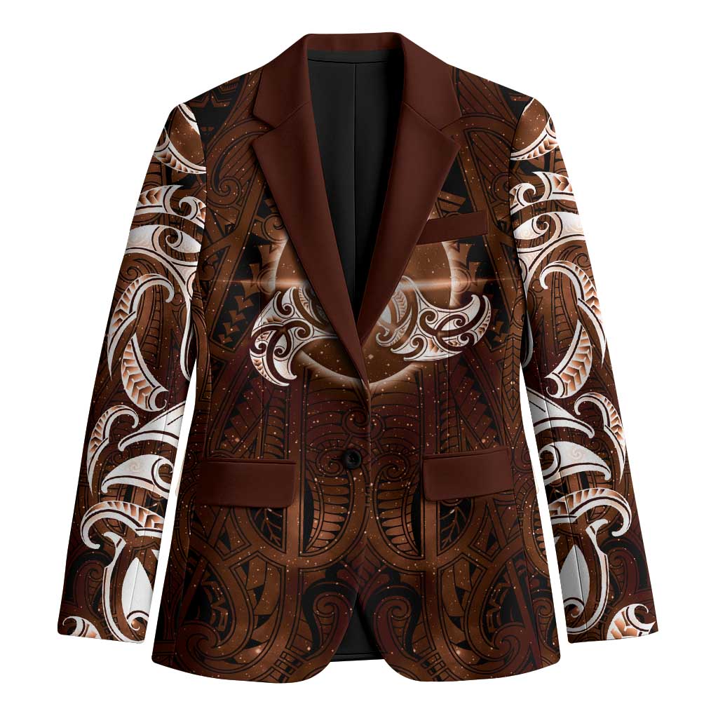 New Zealand Matariki Tupuanuku Blazer Maori Moko Brown Galaxy
