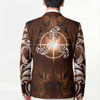 New Zealand Matariki Tupuanuku Blazer Maori Moko Brown Galaxy