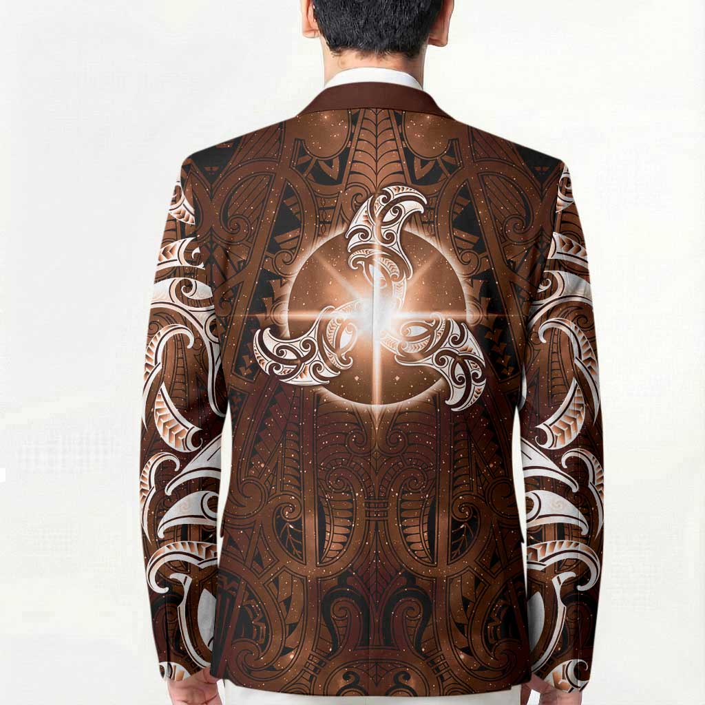 New Zealand Matariki Tupuanuku Blazer Maori Moko Brown Galaxy