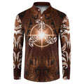 New Zealand Matariki Tupuanuku Button Sweatshirt Maori Moko Brown Galaxy