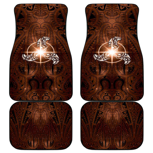 New Zealand Matariki Tupuanuku Car Mats Maori Moko Brown Galaxy
