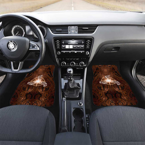 New Zealand Matariki Tupuanuku Car Mats Maori Moko Brown Galaxy