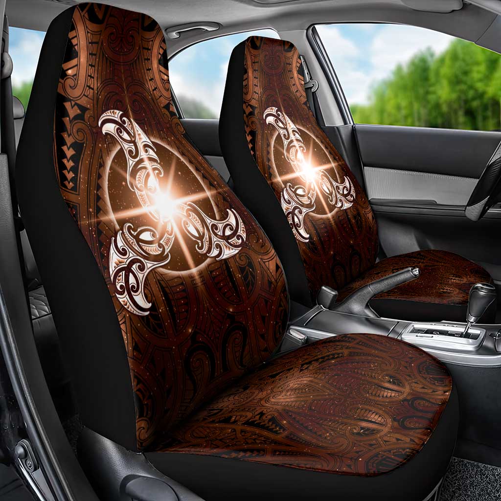 New Zealand Matariki Tupuanuku Car Seat Cover Maori Moko Brown Galaxy