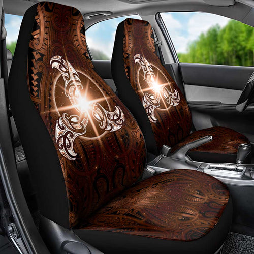 New Zealand Matariki Tupuanuku Car Seat Cover Maori Moko Brown Galaxy