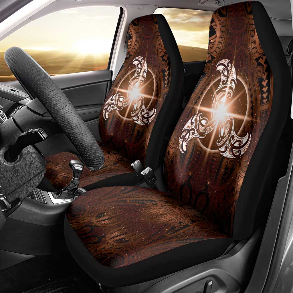 New Zealand Matariki Tupuanuku Car Seat Cover Maori Moko Brown Galaxy