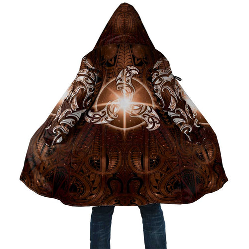 New Zealand Matariki Tupuanuku Cloak Maori Moko Brown Galaxy