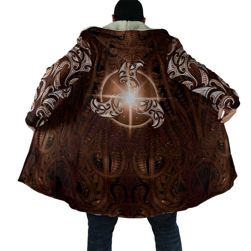 New Zealand Matariki Tupuanuku Cloak Maori Moko Brown Galaxy