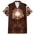 New Zealand Matariki Tupuanuku Family Matching Short Sleeve Bodycon Dress and Hawaiian Shirt Maori Moko Brown Galaxy