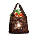 New Zealand Matariki Tupuanuku Grocery Bag Maori Moko Brown Galaxy