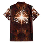New Zealand Matariki Tupuanuku Hawaiian Shirt Maori Moko Brown Galaxy