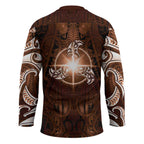 New Zealand Matariki Tupuanuku Hockey Jersey Maori Moko Brown Galaxy