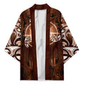 New Zealand Matariki Tupuanuku Kimono Maori Moko Brown Galaxy