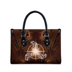 New Zealand Matariki Tupuanuku Leather Bag Maori Moko Brown Galaxy