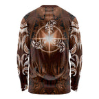 New Zealand Matariki Tupuanuku Long Sleeve Shirt Maori Moko Brown Galaxy