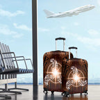 New Zealand Matariki Tupuanuku Luggage Cover Maori Moko Brown Galaxy
