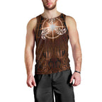 New Zealand Matariki Tupuanuku Men Tank Top Maori Moko Brown Galaxy