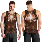 New Zealand Matariki Tupuanuku Men Tank Top Maori Moko Brown Galaxy