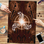 New Zealand Matariki Tupuanuku Puzzle Maori Moko Brown Galaxy