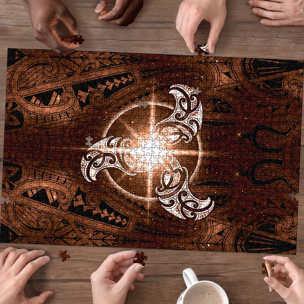 New Zealand Matariki Tupuanuku Puzzle Maori Moko Brown Galaxy