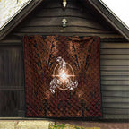 New Zealand Matariki Tupuanuku Quilt Maori Moko Brown Galaxy