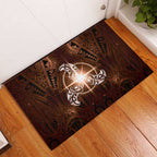 New Zealand Matariki Tupuanuku Rubber Doormat Maori Moko Brown Galaxy