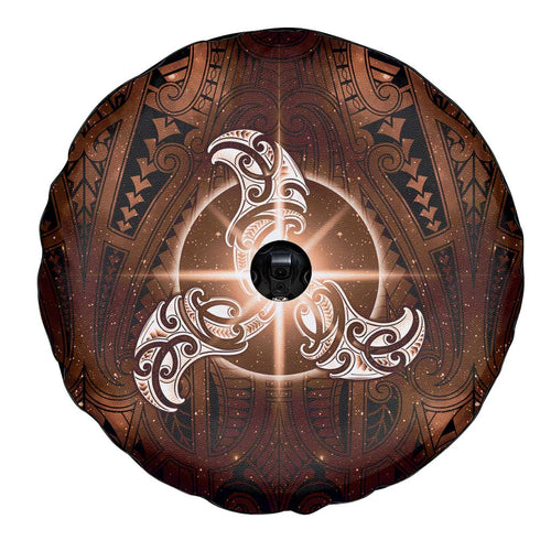New Zealand Matariki Tupuanuku Spare Tire Cover Maori Moko Brown Galaxy
