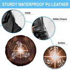 New Zealand Matariki Tupuanuku Spare Tire Cover Maori Moko Brown Galaxy