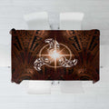 New Zealand Matariki Tupuanuku Tablecloth Maori Moko Brown Galaxy