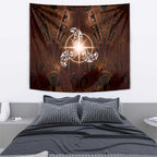 New Zealand Matariki Tupuanuku Tapestry Maori Moko Brown Galaxy