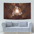 New Zealand Matariki Tupuanuku Tapestry Maori Moko Brown Galaxy