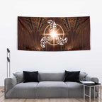 New Zealand Matariki Tupuanuku Tapestry Maori Moko Brown Galaxy
