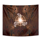 New Zealand Matariki Tupuanuku Tapestry Maori Moko Brown Galaxy