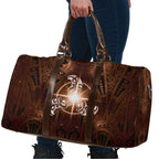 New Zealand Matariki Tupuanuku Travel Bag Maori Moko Brown Galaxy