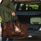 New Zealand Matariki Tupuanuku Travel Bag Maori Moko Brown Galaxy